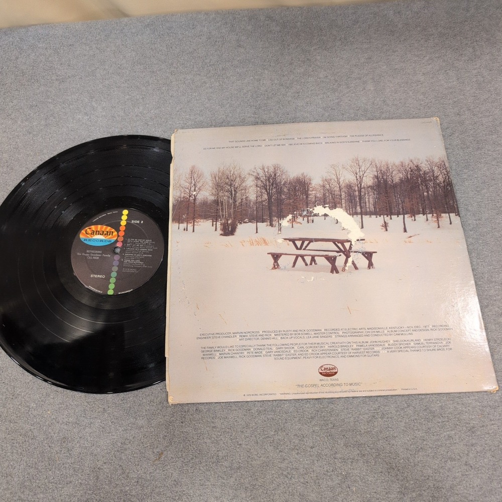 The Happy Goodman Family Refreshing Vinyl LP Canaan Records CAS-9828 Gospel 1978 - Picture 2 of 2